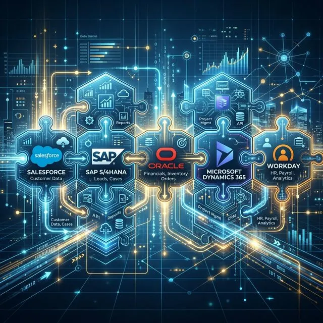 CRM and ERP integration architecture view - Mobiloitte UK